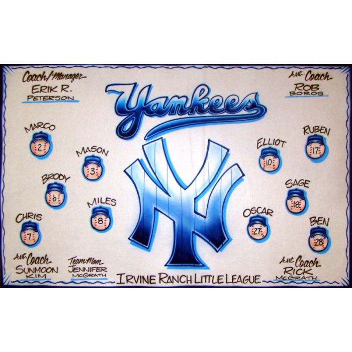 Airbrush Yankees Little League Banner