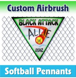 Black Attack Softball-2001 - Airbrush Pennant