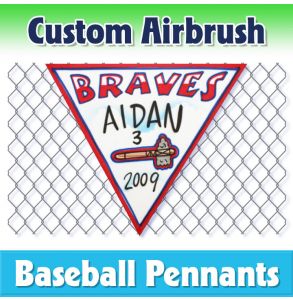 Braves Baseball-1003 - Airbrush Pennant