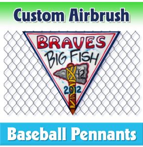 Braves Baseball-1004 - Airbrush Pennant