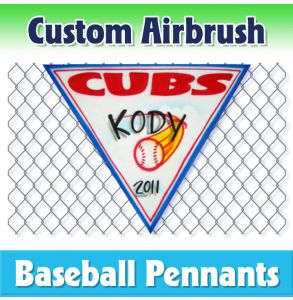 Cubs Baseball-1001 - Airbrush Pennant