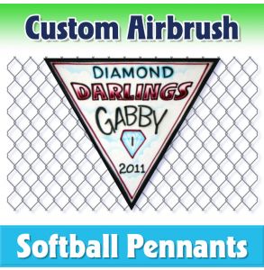Diamond Darlings Softball-2001 - Airbrush Pennant