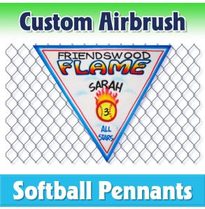 Flame Softball-2001 - Airbrush Pennant