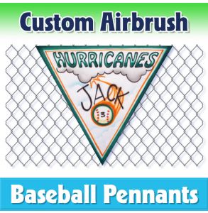 Hurricanes Baseball-1002 - Airbrush Pennant