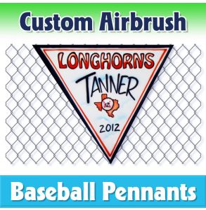 Longhorns Baseball-1001 - Airbrush Pennant