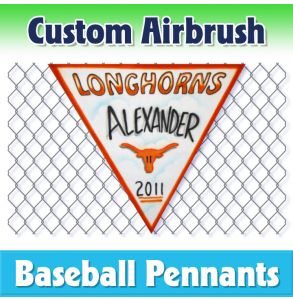 Longhorns Baseball-1002 - Airbrush Pennant