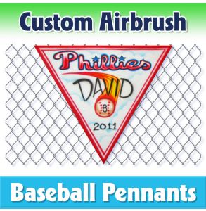 Phillies Baseball-1001 - Airbrush Pennant