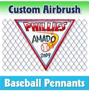 Phillies Baseball-1002 - Airbrush Pennant