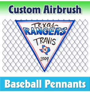 Rangers Baseball-1001 - Airbrush Pennant
