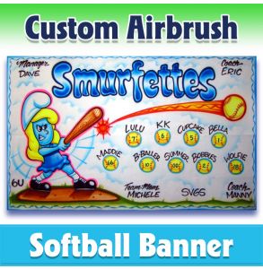 Smurfettes Softball-2001 - Airbrush 