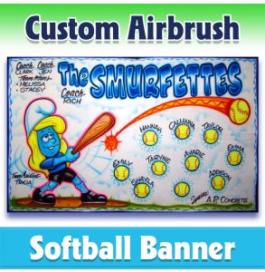 Smurfettes Softball-2002 - Airbrush 
