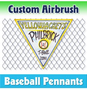 Yellow Jackets Baseball-1001 - Airbrush Pennant